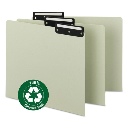 Smead Pressboard Guides Flat Metal, Gray/Green, PK50 50534